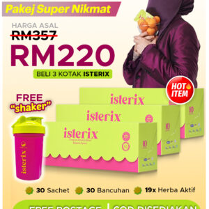 ISTERIX (3 KOTAK ISTERIX PERCUMA SHAKER)