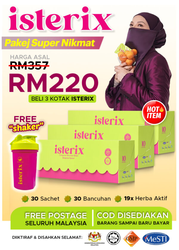 ISTERIX (3 KOTAK ISTERIX PERCUMA SHAKER)